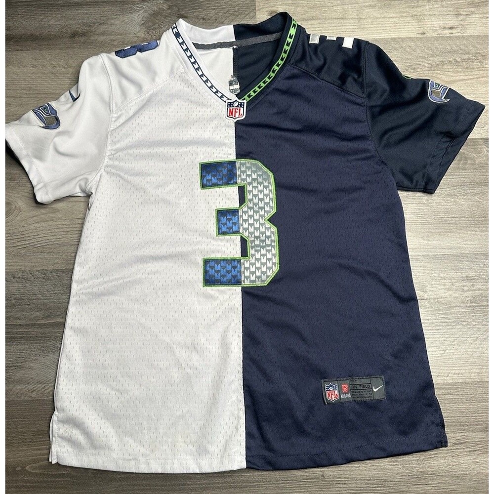 Nike Seattle Seahawks Russell Wilson 3 Split Jersey Youth Medium 10/12